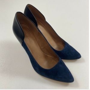 Madewell The Maddie  Sz 9 Suede Leather Heels